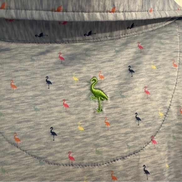 Tailor Byrd - Short Sleeve Polo Shirt - Multicolor Bird Pattern - Medium - Picture 2 of 4
